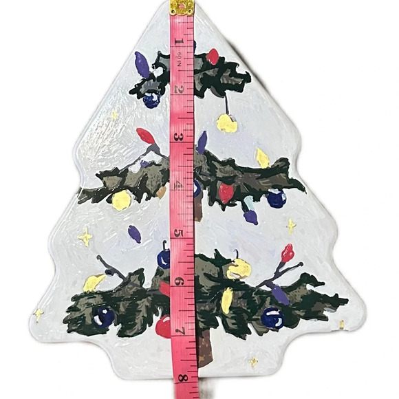 Christmas Tree Handcrafted UpCycled  Handmade Hand painted  Holiday Tin New - Picture 4 of 9